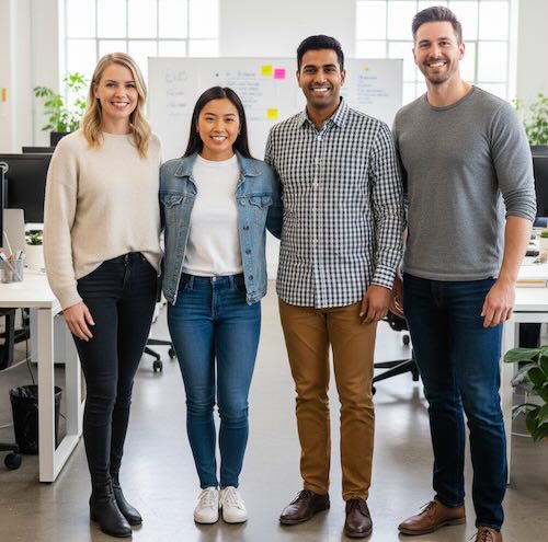 team photo - 4 people